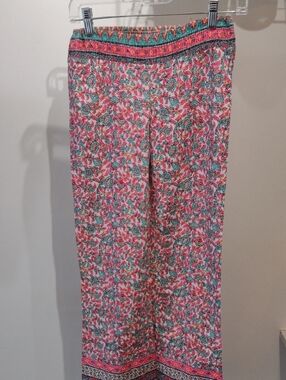 Billabong Pink & Teal Floral Wide-Leg Palazzo Pants